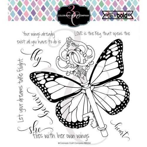 Colorado Craft Company Big & Bold Stamp Butterfly Key