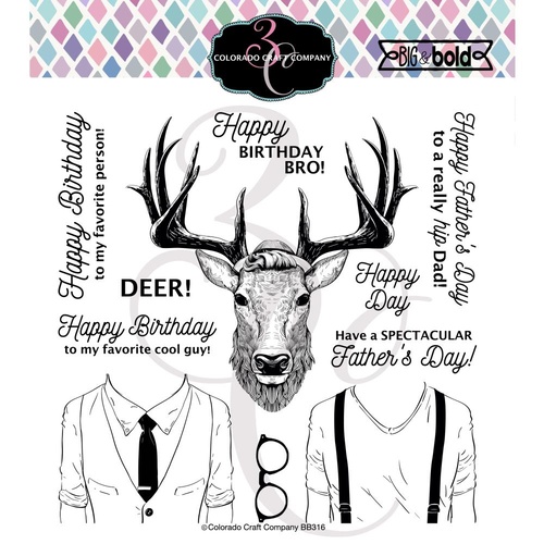 Colorado Craft Company Big & Bold Stamp Hipster Deer