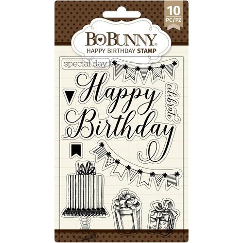 Bo Bunny Happy Birthday Clear Stamps