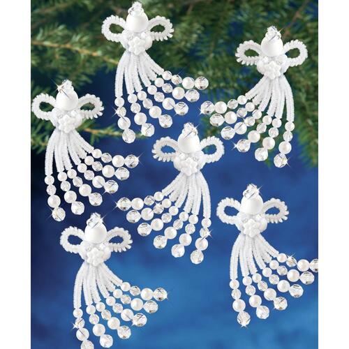 The Beadery Chenille Angel Holiday Beaded Ornament Kit