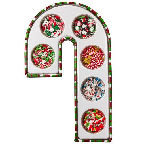 Buttons Galore Candy Cane Sprinkletz Assortment Gift Box