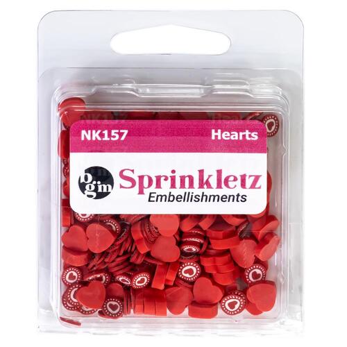 Buttons Galore Hearts Sprinkletz Embellishments