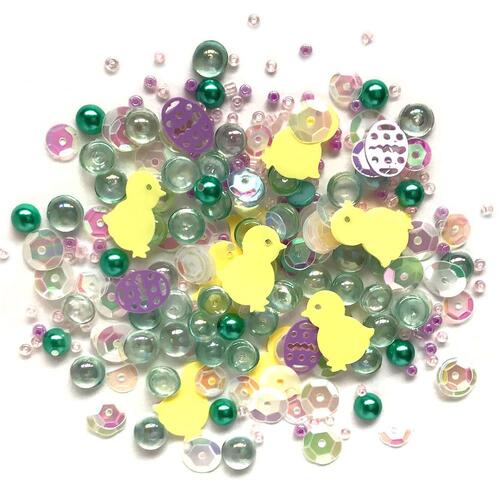 Buttons Galore Happy Easter Sparkletz Embellishments Pack
