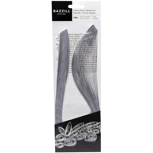 Bazzill Silver Quilling Strips Paper Pack