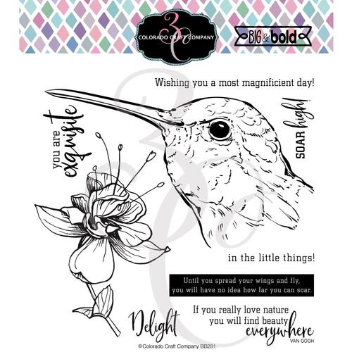 Colorado Craft Company Big & Bold Stamp Hummingbird Delight