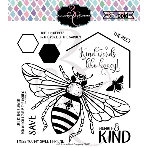 Colorado Craft Company Big & Bold Stamp Honey Bee