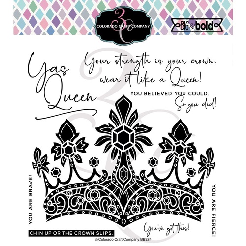 Colorado Craft Company Big & Bold Stamp A Queen's Crown