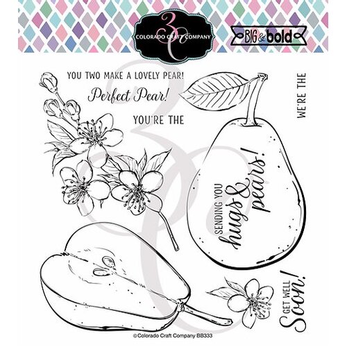 Colorado Craft Company Big & Bold Stamp Hugs & Pears
