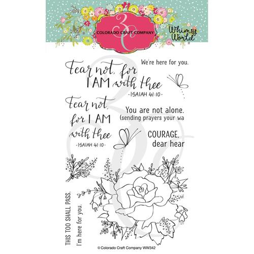 Colorado Craft Company Whimsy World Stamp Fear Not Rose