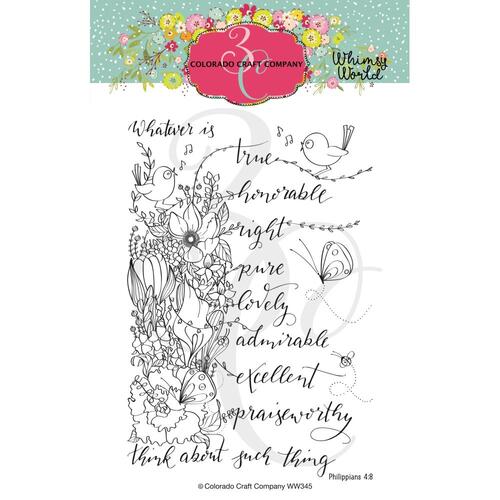 Colorado Craft Company Whimsy World Stamp Whatsoever Things Spray
