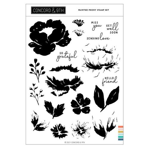 Concord & 9th Painted Peony Stamp Set