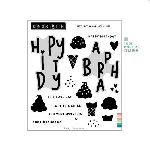 Concord & 9th Birthday Scoops Stamp Set