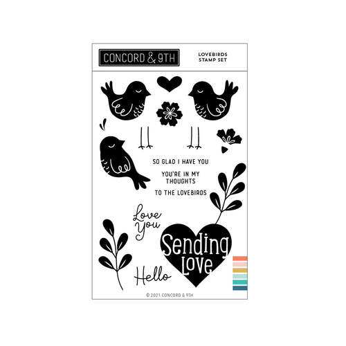 Concord & 9th Lovebirds Stamp Set
