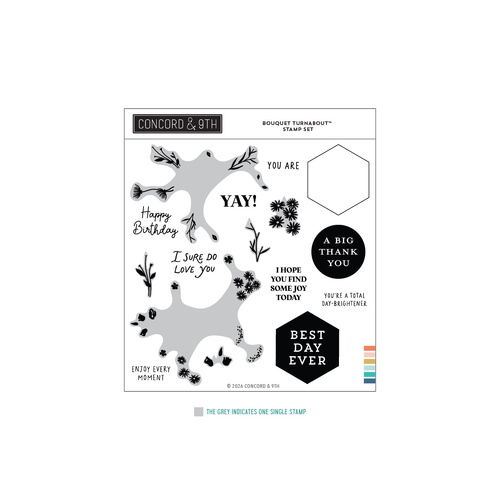 Concord & 9th Bouquet Turnabout Stamp Set (6 x 6)