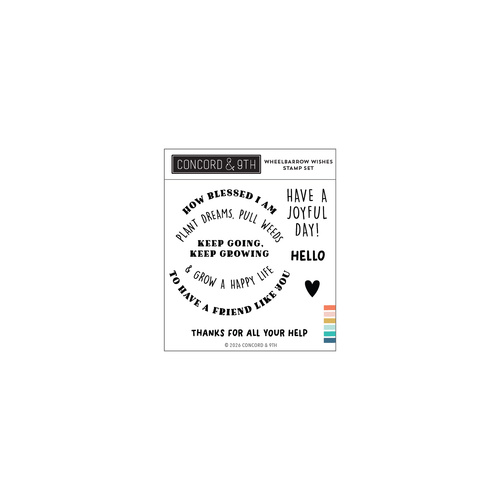 Concord & 9th Wheelbarrow Wishes Stamp Set (4 x 4)
