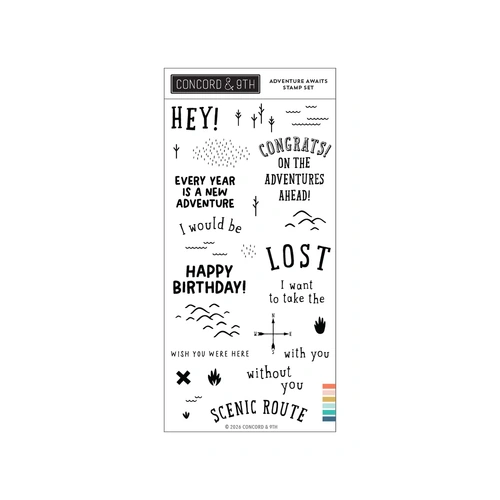 Concord & 9th Adventure Awaits Stamp Set (4 x 8)