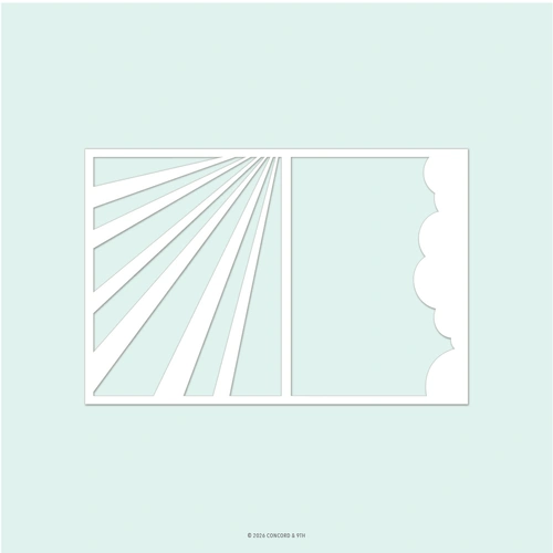 Concord & 9th Clear Skies Stencil (1 qty; 6 x 9)