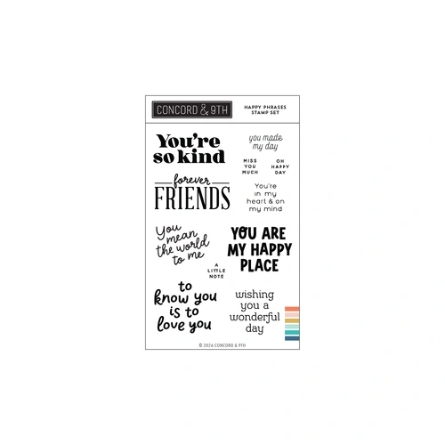 Concord & 9th Happy Phrases Stamp Set (4 x 6)