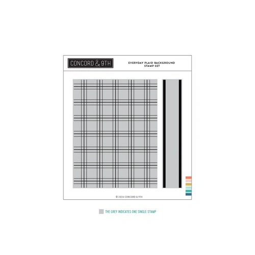 Concord & 9th Everyday Plaid Background Stamp Set (6 x 6) 