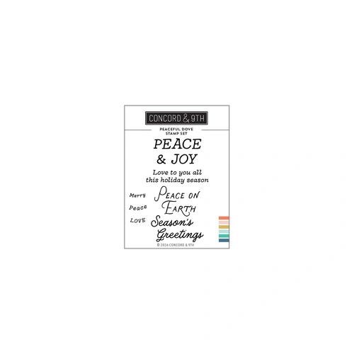 Concord & 9th Peaceful Dove Stamp Set (3 x 4)