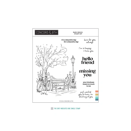 Concord & 9th Park Bench Stamp Set (6 x 6)