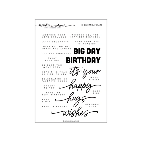 Concord & 9th Big Day Birthday Stamp Set (6 x 8) by Kristina Werner