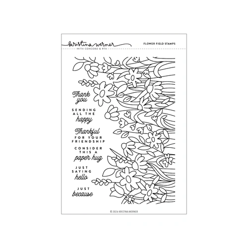 Concord & 9th Flower Field Stamp Set (6 x 8) by Kristina Werner