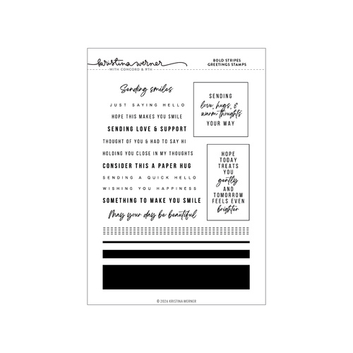 Concord & 9th Bold Stripes Greetings Stamps (6 x 8) by Kristina Werner
