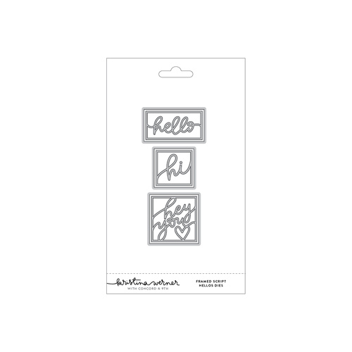 Concord & 9th Framed Script Hellos Dies by Kristina Werner