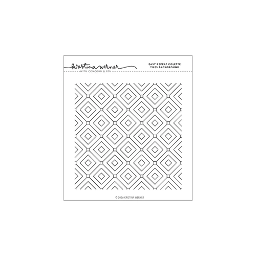 Concord & 9th Easy Repeat Colette Tile Background Stamp (6 x 6) by Kristina Werner