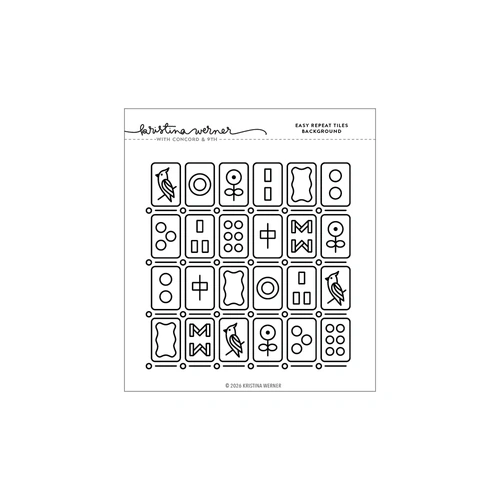 Concord & 9th Easy Repeat Tiles Background Stamp (6 x 6) by Kristina Werner