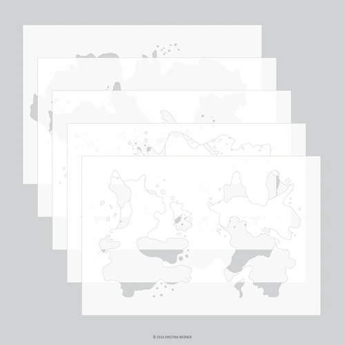 Concord & 9th Splash Stencil Pack (4 qty; 6 x 9) by Kristina Werner
