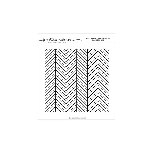 Concord & 9th Easy Repeat Herringbone Background Stamp (6 x 6) by Kristina Werner