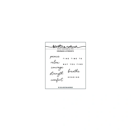 Concord & 9th Courage and Strength Stamp Set (3 x 3) by Kristina Werner
