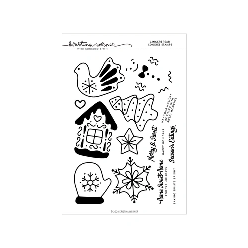 Concord & 9th Gingerbread Cookies Stamp Set (6 x 8) by Kristina Werner