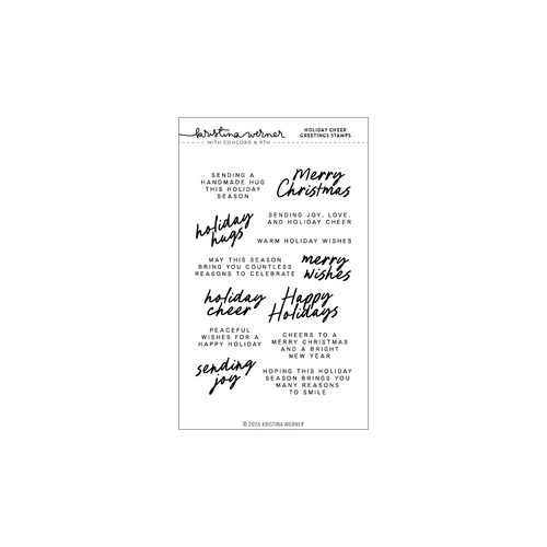 Concord & 9th Holiday Cheer Greetings Stamp Set (4 x 6) by Kristina Werner