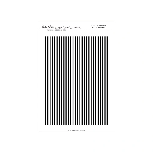Concord & 9th XL Basic Stripes Background Stamp (6 x 8) by Kristina Werner