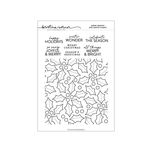 Concord & 9th Merry Berries and Leaves Stamps (6 x 8)
