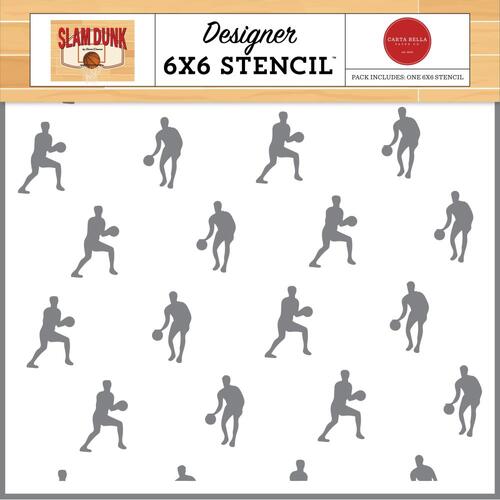 Carta Bella Basketball Champions Slam Dunk Stencil