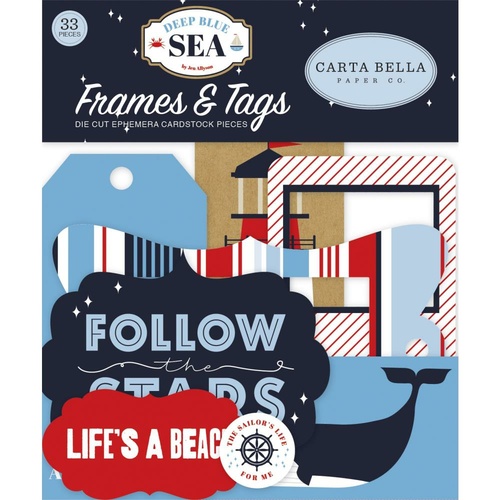 Carta Bella Deep Blue Sea Ephemera Frames & Tags