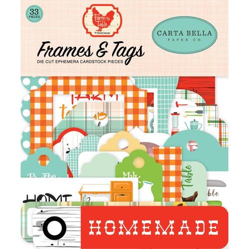 Carta Bella Farm to Table Diecut Ephemera Tags & Frames