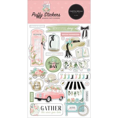 Carta Bella Flower Garden Puffy Stickers