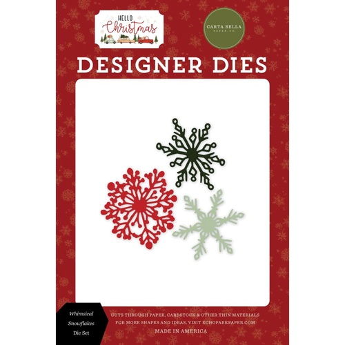 Carta Bella Hello Christmas Designer Die Whimsical Snowflakes