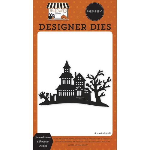 Carta Bella Halloween Market Designer Die Haunted House Silhouette