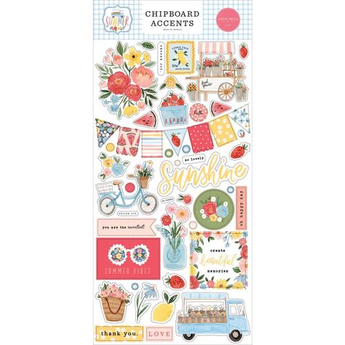 Carta Bella Summer Accents Chipboard Stickers