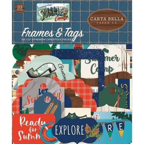 Carta Bella Summer Camp Cardstock Ephemera Frames & Tags