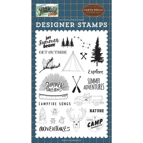 Carta Bella Summer Camp Stamp Let Summer Begin