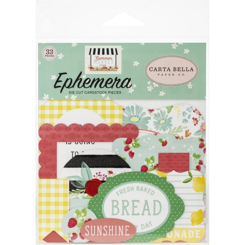 Carta Bella Summer Market Cardstock Ephemera Icons