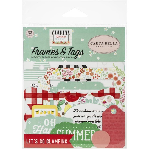 Carta Bella Summer Market Cardstock Ephemera Frames & Tags