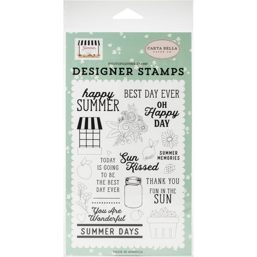 Carta Bella Summer Market Stamp Happy Summer